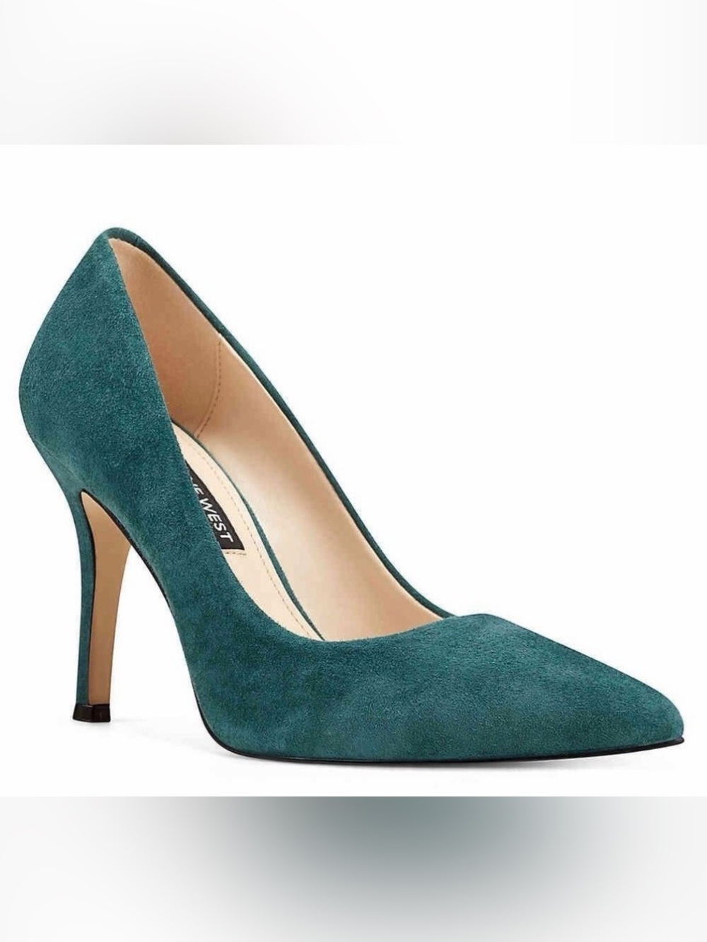 Nine West Teal Suede Pointed Pump